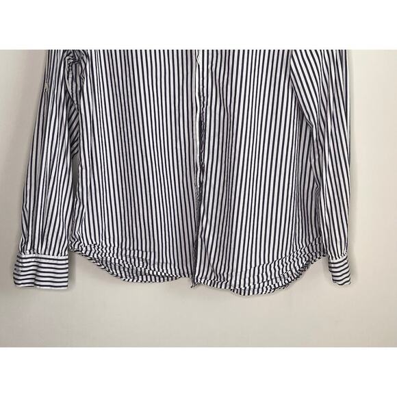 Closed 100% Cotton Striped Long Sleeve Button-Up Shirt White/Blue Women's Size - Picture 3 of 7